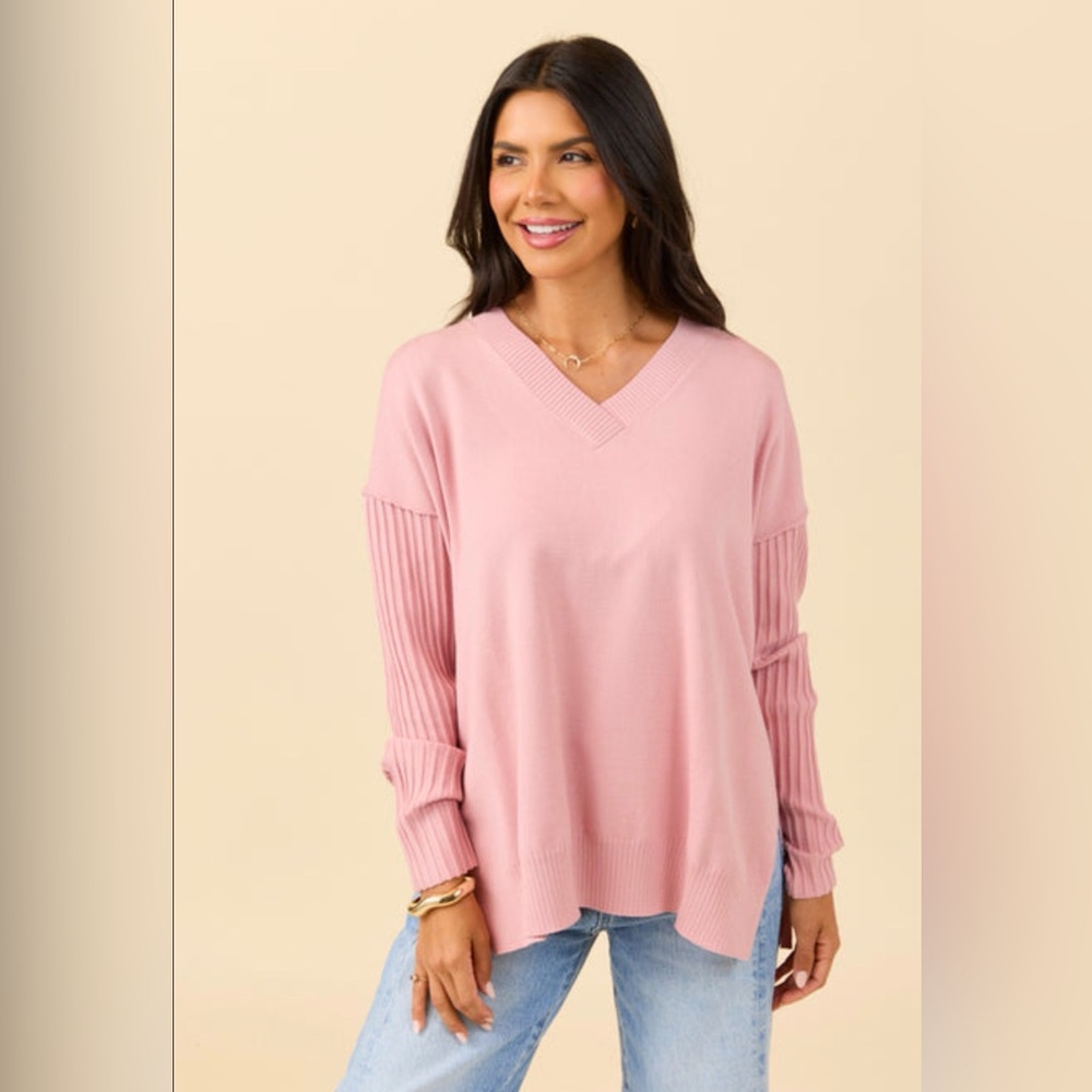 NWOT WOMENS PINKLILY MAUVE LONG SLEEVE PULLOVER TUNIC